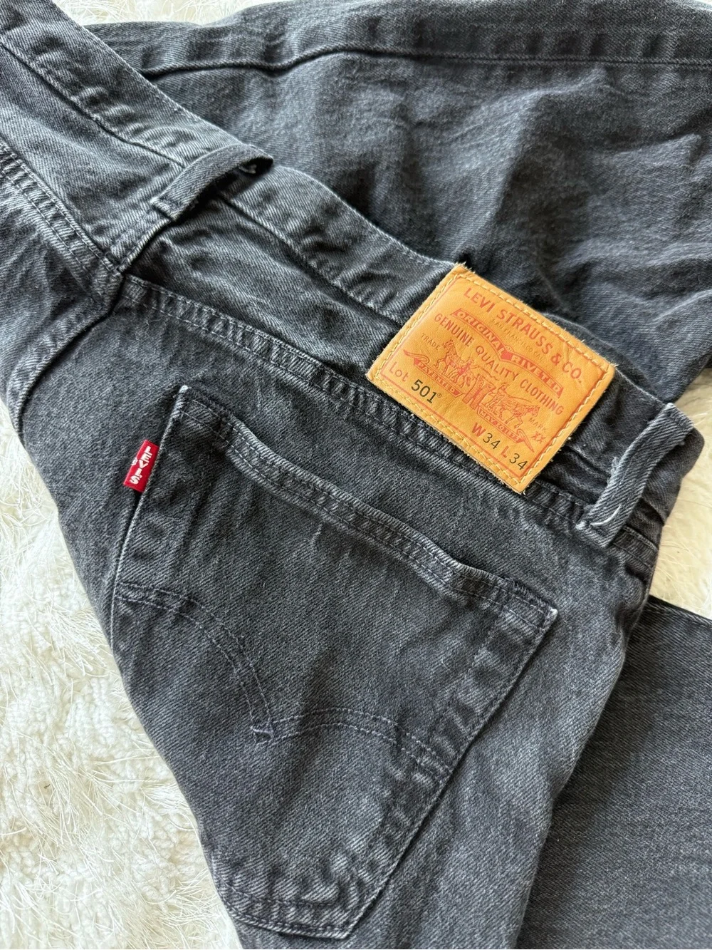 Classic Black Button-Fly Jeans